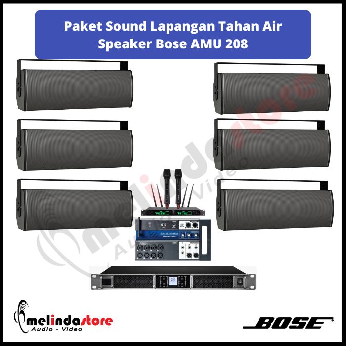 Paket Sound Lapangan Upacara Speaker Bose AMU 208 | 6 Speaker (Waterproof)